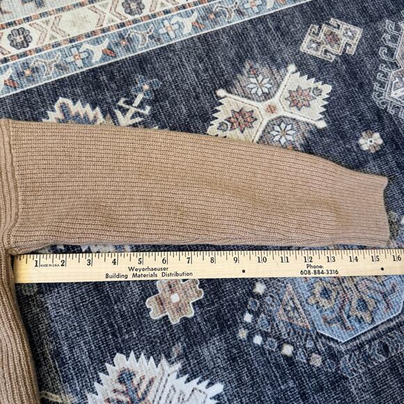 Madewell Glenbrook Half-Zip Pullover Merino Wool Blend Beige Women’s Size Small - Picture 6 of 8